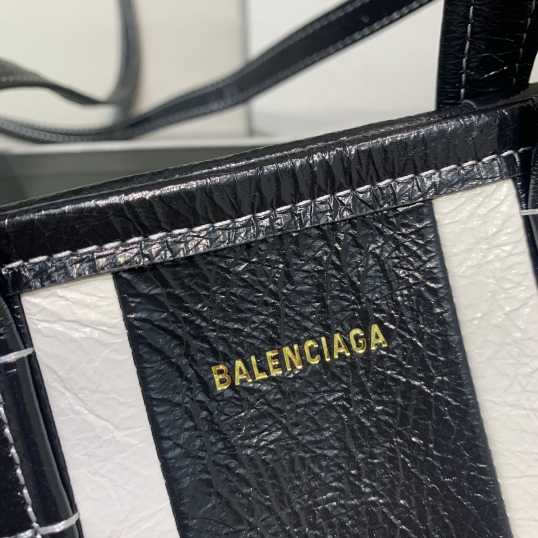 Balenciaga Tote Handbag Shopping Bag Black/White